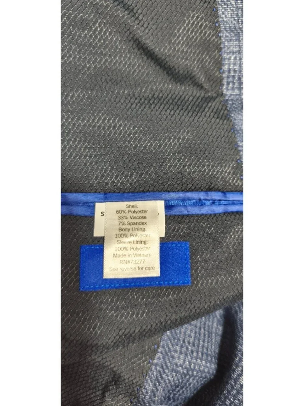 Apt. 9 Knit Sport Coat 38R Slim Fit Blue Textured Stretch Blazer NWT Men’s